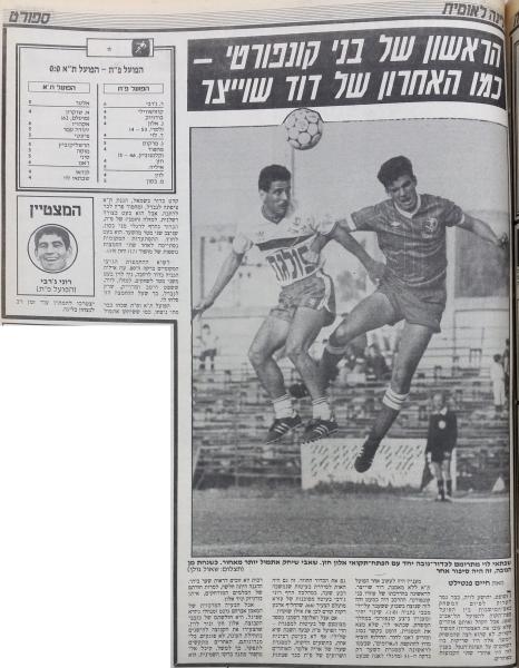 סיקור המשחק בידיעות אחרונות