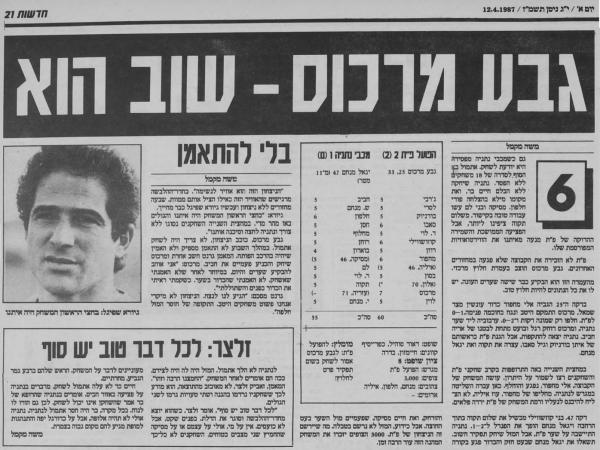 סיקור המשחק בעיתון חדשות