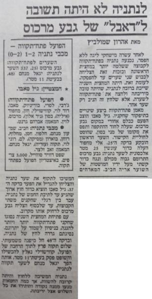 סיקור המשחק בהארץ