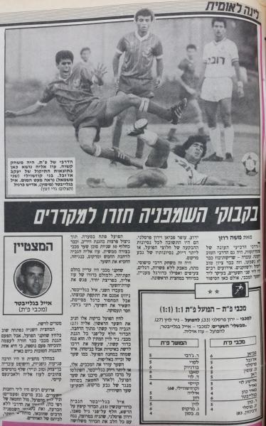 סיקור המשחק בידיעות אחרונות