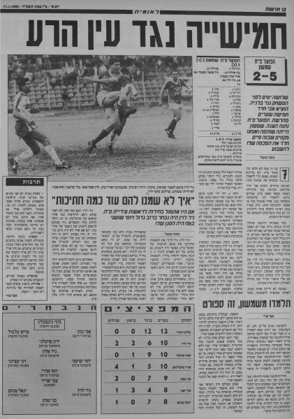 סיקור המשחק בעיתון חדשות