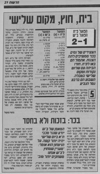 סיקור המשחק בעיתון חדשות