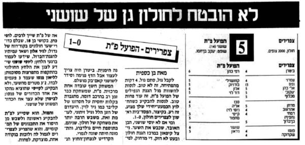 סיקור המשחק במעריב