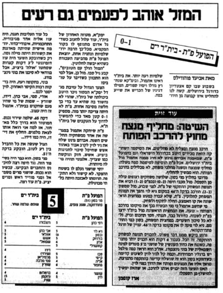 סיקור המשחק במעריב
