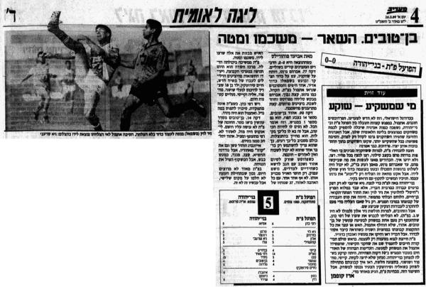 מחזור 26 - בני יהודה (0:0) - סיקור המשחק במעריב