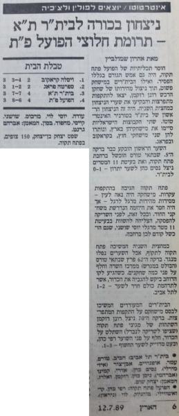 סיקור המשחק בהארץ