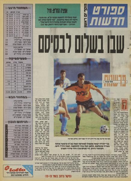 שער מדור הספורט של עיתון חדשות