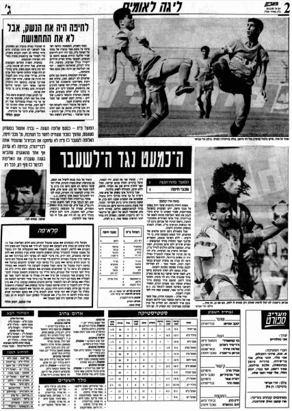 סיקור המשחק במעריב