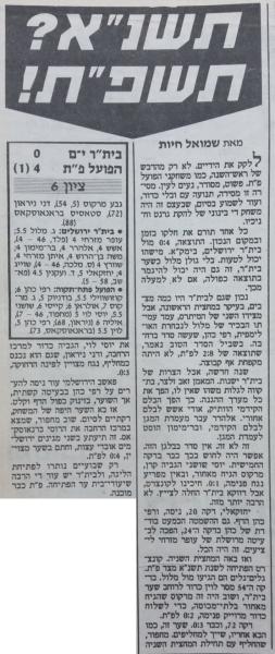 טוטו - מחזור 4 - בית"ר ירושלים (0:4) - סיקור המשחק בידיעות אחרונות
