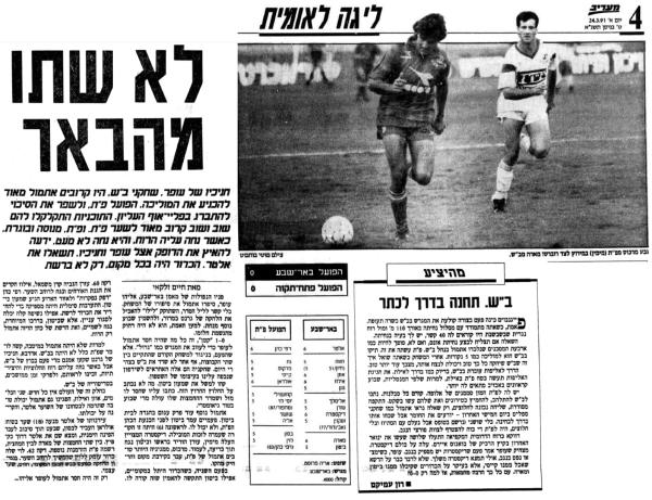 מחזור 18 - הפועל באר-שבע (0:0) - סיקור המשחק במעריב