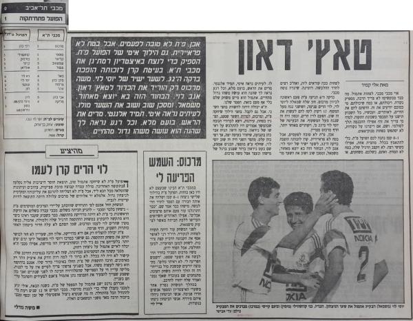 מחזור 21 - מכבי תל-אביב (0:1) - סיקור המשחק במעריב