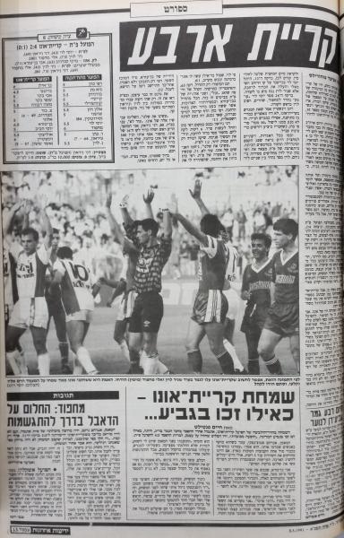 סיקור המשחק בידיעות אחרונות