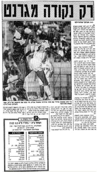סיקור המשחק בידיעות אחרונות