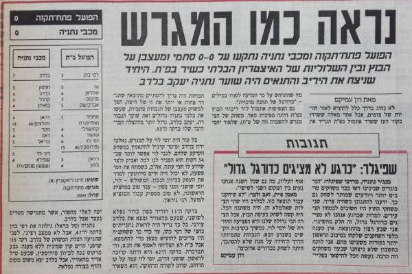 סיקור המשחק במעריב