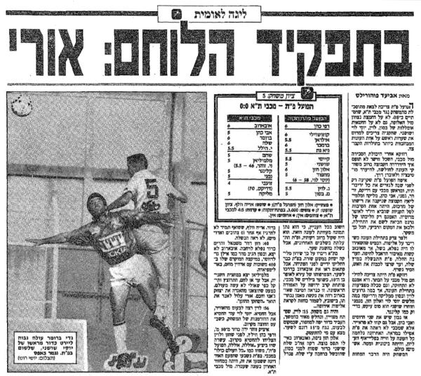 סיקור המשחק בידיעות אחרונות