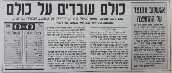 סיקור המשחק במעריב