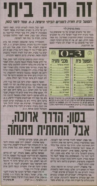 סיקור המשחק מתוך מעריב.