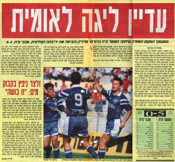 סיקור המשחק מתוך מעריב.