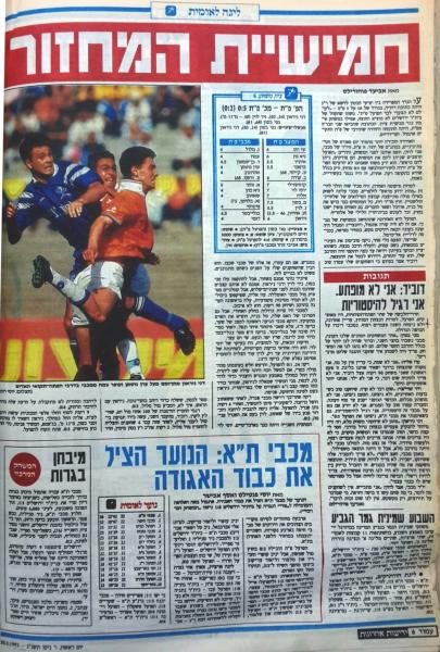 סיקור המשחק בידיעות אחרונות