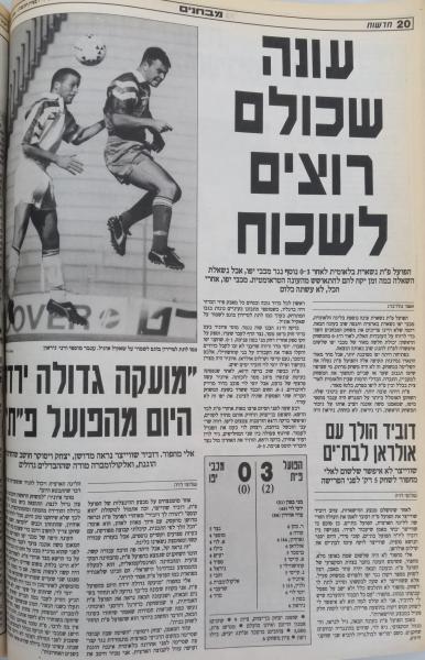 מבחן - משחק שני - מכבי יפו (0:3) - סיקור המשחק בעיתון חדשות