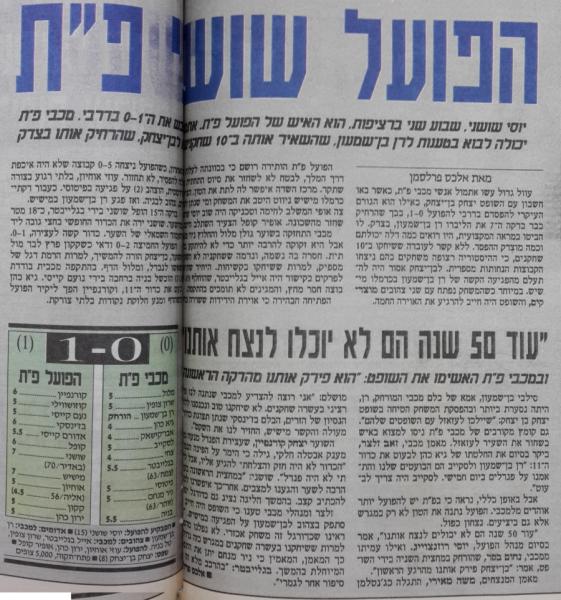 סיקור המשחק במעריב