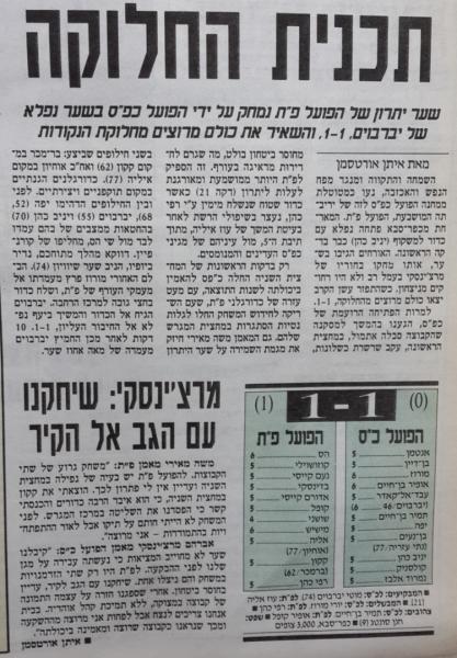 סיקור המשחק במעריב