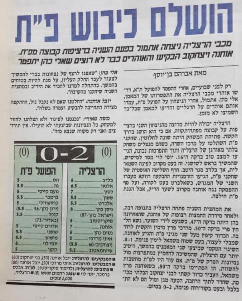 סיקור המשחק במעריב