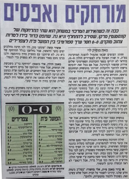 סיקור המשחק במעריב