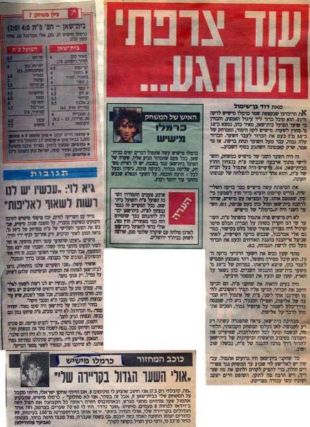 סיקור המשחק מתוך ידיעות אחרונות.