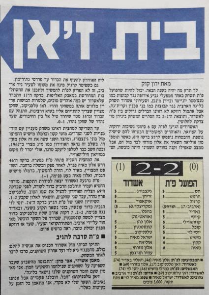 סיקור המשחק במעריב