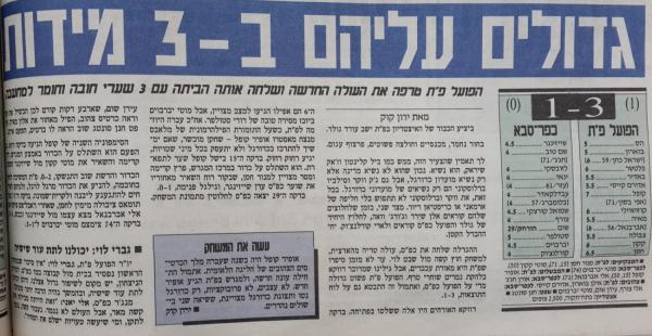 סיקור המשחק במעריב