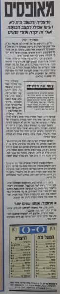 סיקור המשחק במעריב