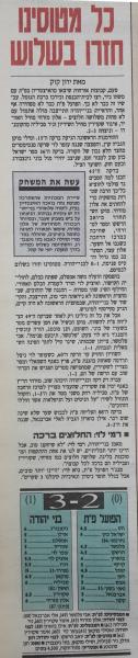 סיקור המשחק במעריב