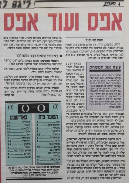 סיקור המשחק במעריב