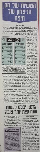 סיקור המשחק במעריב