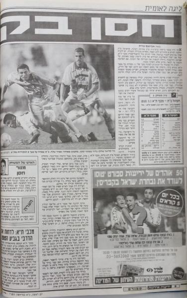 סיקור המשחק בידיעות אחרונות