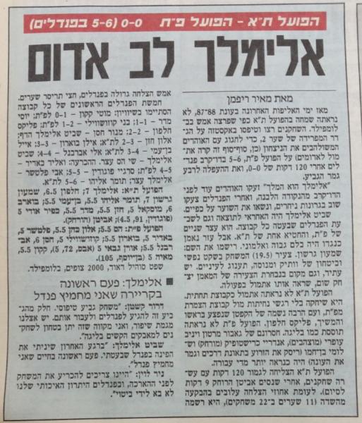 סיקור המשחק במעריב