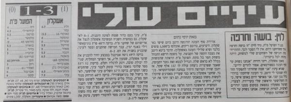 סיקור המשחק במעריב