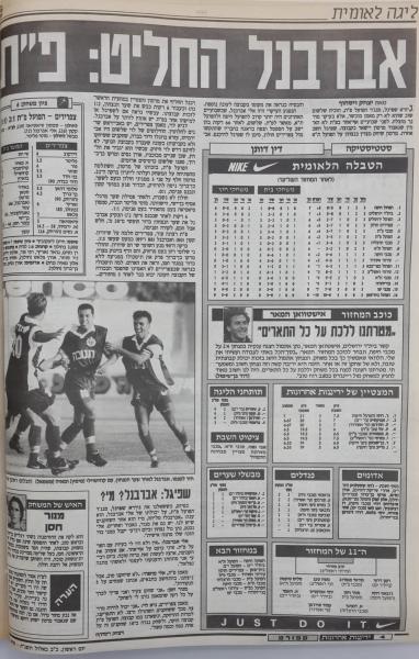 סיקור המשחק בידיעות אחרונות