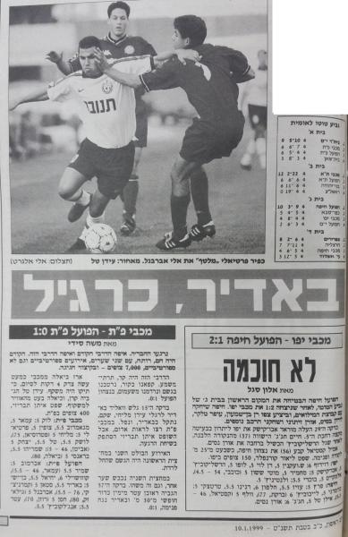 סיקור המשחק בידיעות אחרונות