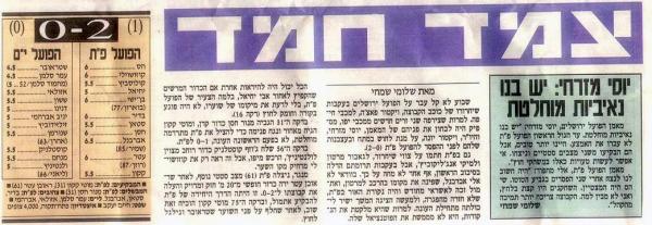 סיקור המשחק מתוך מעריב.