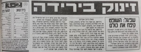 סיקור המשחק במעריב