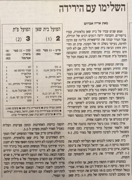 סיקור המשחק בהארץ