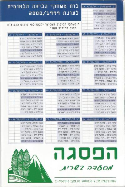 מתוך התוכנייה של פתיחת עונת 1999/2000