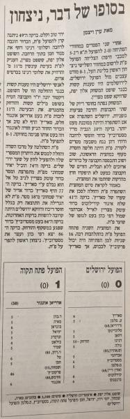 סיקור המשחק בהארץ