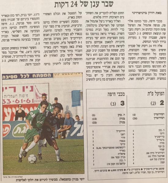 סיקור המשחק בהארץ