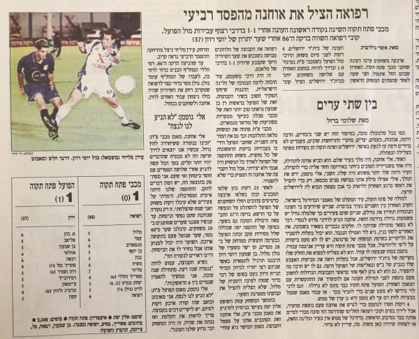 סיקור המשחק בהארץ