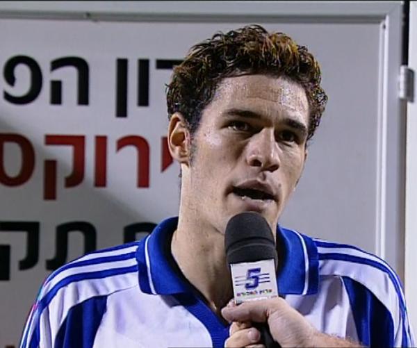 מיכאל זנדברג מתראיין בסיום המשחק