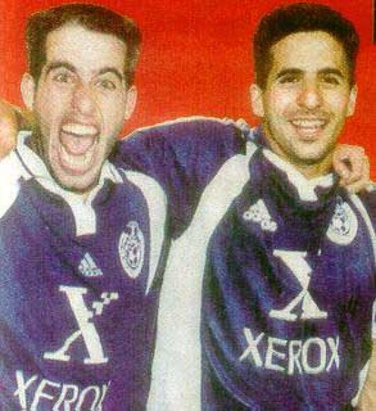 2001/02 - גביע - רבע גמר - מכבי פתח-תקוה (0:1) - ארז אליאב וגיא שמיר מרוצים למדי.
