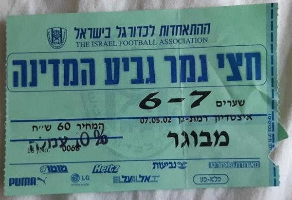 כרטיס למשחק בין הפועל פתח תקוה ומכבי קרית-גת